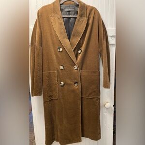 Zara Woman Corduroy Trench Coat